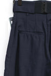 mame kurogouchi viscose hemp high waist pants MM22SS PT036 navy blue